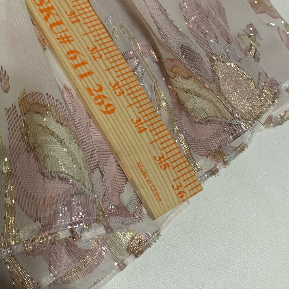 Lilly Pulitzer Sarita Silk Tiered Dress Coconut Rose Gold Metallic - Picture 14 of 14
